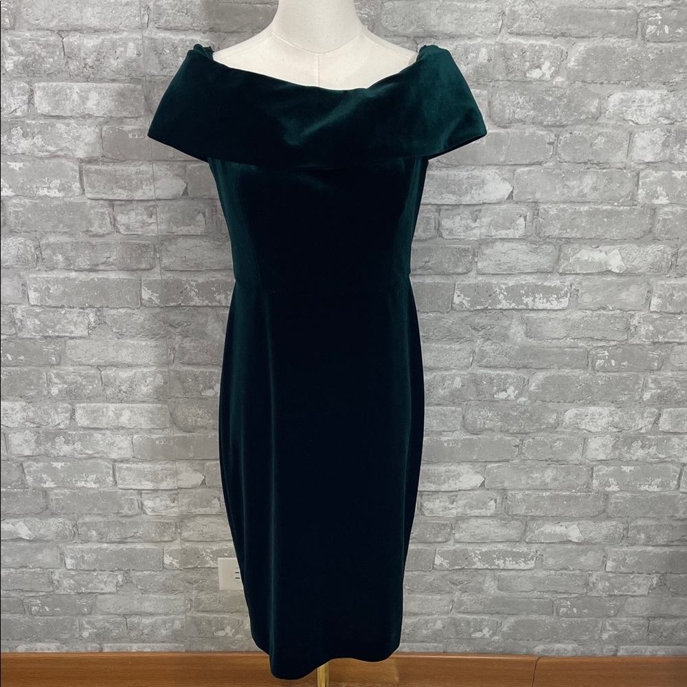Calvin Klein Off-The-Shoulder Velvet Dress